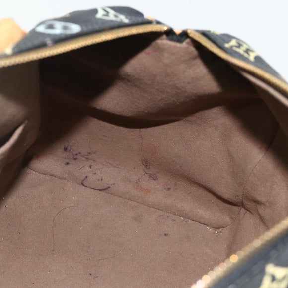 LOUIS VUITTON Monogram Multicolor Speedy 30 Hand Bag Black M92642 Auth BA12597