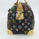LOUIS VUITTON Monogram Multicolor Speedy 30 Hand Bag Black M92642 Auth BA12597-5