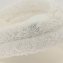 CHANEL Beach Sandals Cotton 39C White CC Auth BA1259SM-13