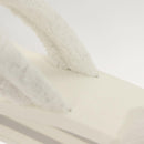 CHANEL Beach Sandals Cotton 39C White CC Auth BA1259SM-17