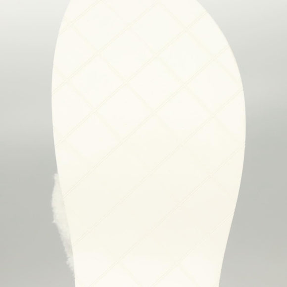 CHANEL Beach Sandals Cotton 39C White CC Auth BA1259AM