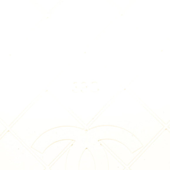 CHANEL Beach Sandals Cotton 39C White CC Auth BA1259AM