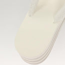 CHANEL Beach Sandals Cotton 39C White CC Auth BA1259SM-31