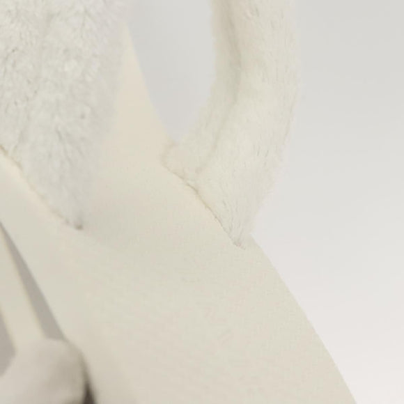 CHANEL Beach Sandals Cotton 39C White CC Auth BA1259AM