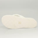 CHANEL Beach Sandals Cotton 39C White CC Auth BA1259SM-7