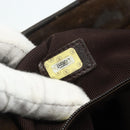 CHANEL Chain Shoulder Bag Suede Brown Silver CC Auth BA12605-27