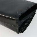 Salvatore Ferragamo Vara Ribbon Bag Patent Leather Black Silver Auth BA12606-13
