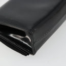 Salvatore Ferragamo Vara Ribbon Bag Patent Leather Black Silver Auth BA12606-14