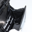 Salvatore Ferragamo Vara Ribbon Bag Patent Leather Black Silver Auth BA12606-19