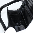 Salvatore Ferragamo Vara Ribbon Bag Patent Leather Black Silver Auth BA12606-20
