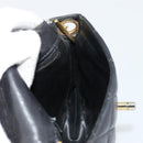 CHANEL Matelasse Chain Shoulder Bag Lamb Skin Black Gold CC Auth BA12607-18