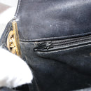 CHANEL Matelasse Chain Shoulder Bag Lamb Skin Black Gold CC Auth BA12607-20