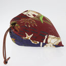 LOEWE Purse Pouch Canvas Bordeaux Auth BA12609A-4