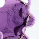 CHANEL Chain Matelasse Backpack Lamb Skin Purple CC Auth BA1260SM-28
