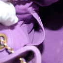 CHANEL Chain Matelasse Backpack Lamb Skin Purple CC Auth BA1260AM-29