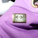 CHANEL Chain Matelasse Backpack Lamb Skin Purple CC Auth BA1260SM-11