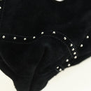 CHANEL 22 Drawstring Chain Shoulder Bag Suede Black Silver CC Auth BA12610SM-9