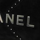 CHANEL 22 Drawstring Chain Shoulder Bag Suede Black Silver CC Auth BA12610SM-19