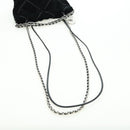 CHANEL 22 Drawstring Chain Shoulder Bag Suede Black Silver CC Auth BA12610SM-8