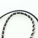 CHANEL 22 Drawstring Chain Shoulder Bag Suede Black Silver CC Auth BA12610SM-14