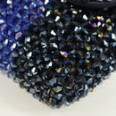 CHANEL Chain Shoulder Bag Beads Blue Silver CC Auth BA12611SM-11