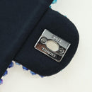 CHANEL Chain Shoulder Bag Beads Blue Silver CC Auth BA12611SM-16