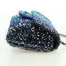 CHANEL Chain Shoulder Bag Beads Blue Silver CC Auth BA12611SM-5