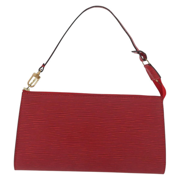 LOUIS VUITTON Epi Pochette Accessoires Beutel Rot M52947 LV Auth BA12612A