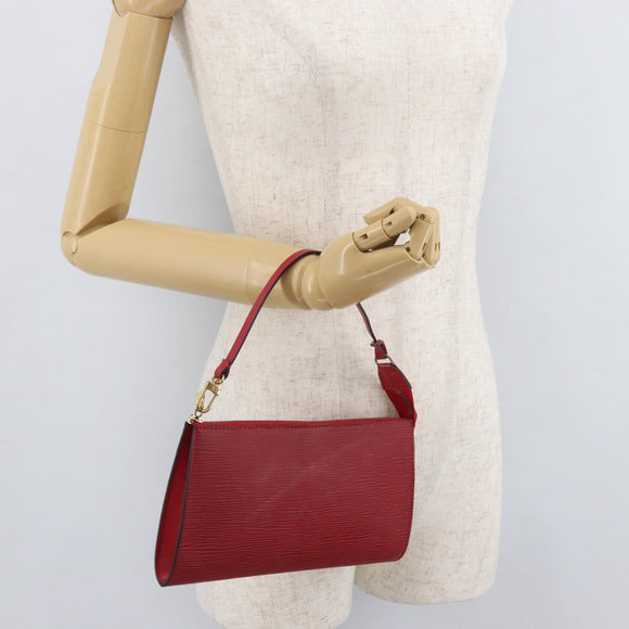 LOUIS VUITTON Epi Pochette Accessoires Beutel Rot M52947 LV Auth BA12612A