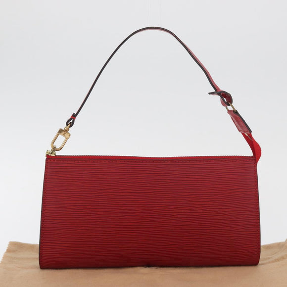 LOUIS VUITTON Epi Pochette Accessoires Beutel Rot M52947 LV Auth BA12612A