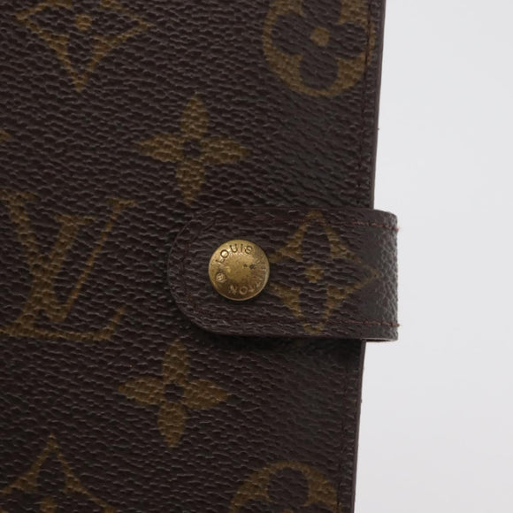 LOUIS VUITTON Monogram Agenda PM Day Planner Cover R20005 LV Auth BA12617