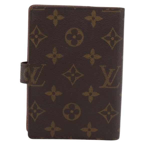 LOUIS VUITTON Monogram Agenda PM Day Planner Cover R20005 LV Auth BA12617