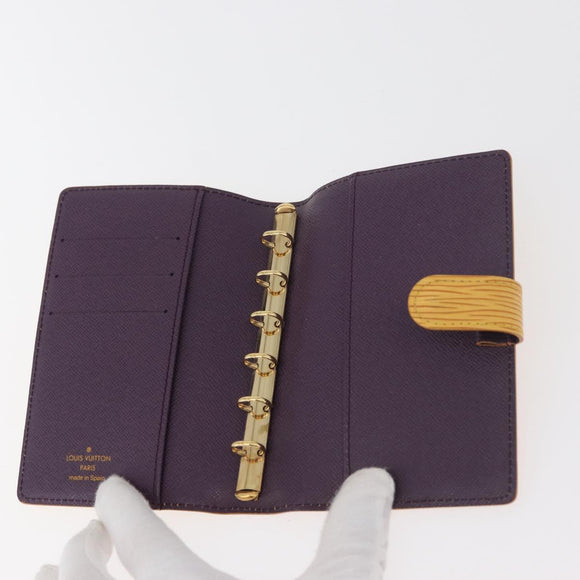 LOUIS VUITTON Epi Agenda PM Day Planner Cover Yellow R20059 LV Auth BA12618