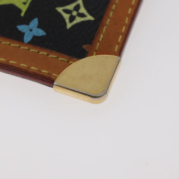 LOUIS VUITTON Monogram Multicolor Pochette Cles Geldbörse Schwarz M13664 Auth BA12619A