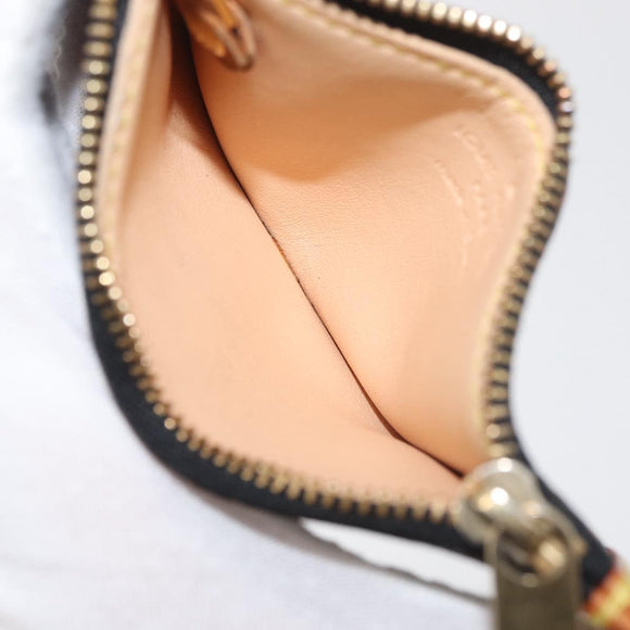 LOUIS VUITTON Monogram Multicolor Pochette Cles Geldbörse Schwarz M13664 Auth BA12619A