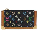 LOUIS VUITTON Monogram Multicolor Pochette Cles Geldbörse Schwarz M13664 Auth BA12619A-13