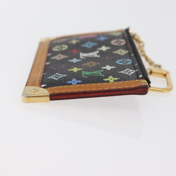 LOUIS VUITTON Monogram Multicolor Pochette Cles Geldbörse Schwarz M13664 Auth BA12619A