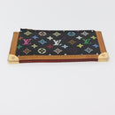 LOUIS VUITTON Monogram Multicolor Pochette Cles Geldbörse Schwarz M13664 Auth BA12619A-5