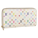 LOUIS VUITTON Monogram Multicolor Zippy Long Wallet White M60241 LV Auth BA12620-1