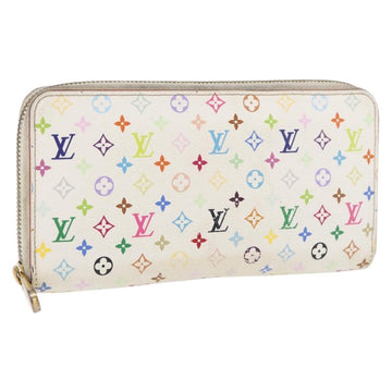 LOUIS VUITTON Monogram Multicolor Zippy Long Wallet White M60241 LV Auth BA12620