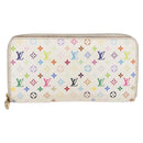 LOUIS VUITTON Monogram Multicolor Zippy Long Wallet White M60241 LV Auth BA12620-13
