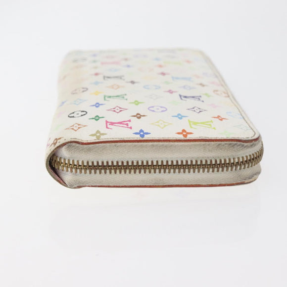 LOUIS VUITTON Monogram Multicolor Zippy Long Wallet White M60241 LV Auth BA12620