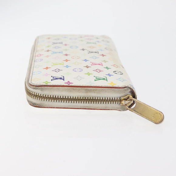 LOUIS VUITTON Monogram Multicolor Zippy Long Wallet White M60241 LV Auth BA12620