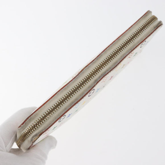 LOUIS VUITTON Monogram Multicolor Zippy Long Wallet White M60241 LV Auth BA12620