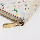 LOUIS VUITTON Monogram Multicolor Zippy Long Wallet White M60241 LV Auth BA12620-7