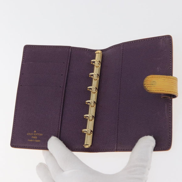 LOUIS VUITTON Epi Agenda PM Day Planner Cover Yellow R20059 LV Auth BA12621