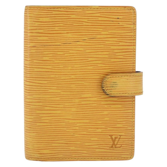LOUIS VUITTON Epi Agenda PM Day Planner Cover Yellow R20059 LV Auth BA12621