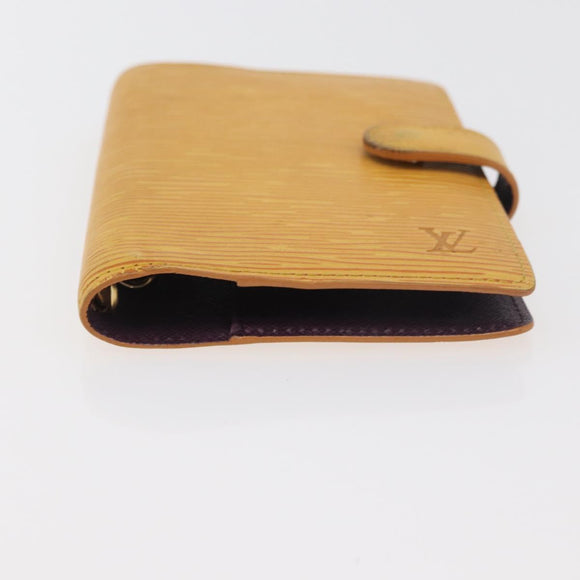 LOUIS VUITTON Epi Agenda PM Day Planner Cover Yellow R20059 LV Auth BA12621