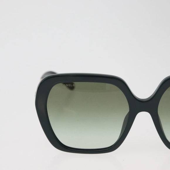 CHANEL Sunglasses plastic Green CC Auth BA12623M