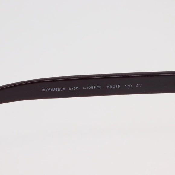 CHANEL Sunglasses plastic Purple CC Auth BA12624M